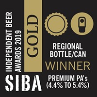 GOLD SIBA North West Independent Beer Awards 2019 Bottle/Can Premium Pale Ales (4.4% to 5.4% ABV)