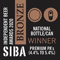 BRONZE SIBA National Independent Beer Awards 2020 Bottle/Can Premium Pale Ales (4.4% to 5.4% ABV)