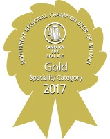 GOLD CAMRA North West Regional Champion Beer of Britain 2017 Speciality Category